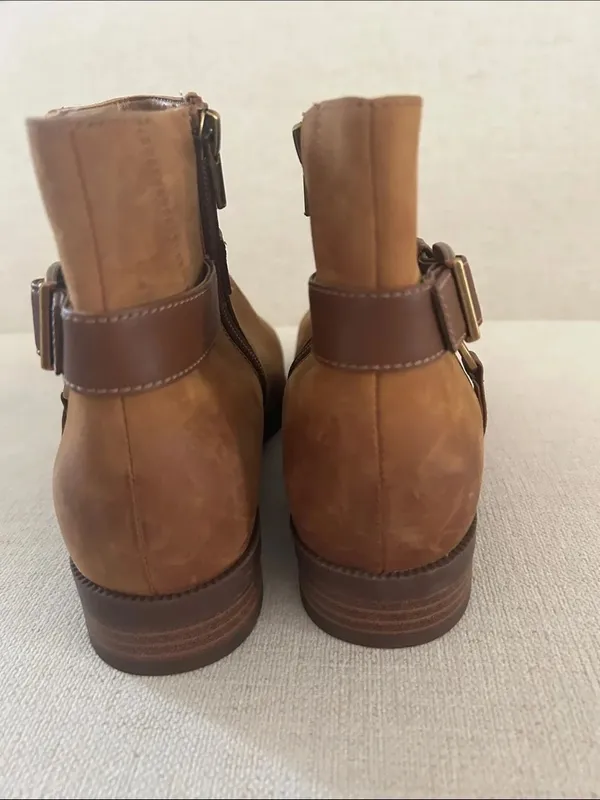 VIONIC Rhiannon Bootie Western, Cognac Oil Nubuck, Size 7.5, NWOT - Image 8