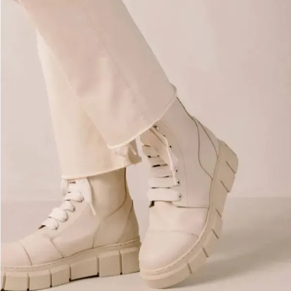 ALOHAS Can Can Leather Lace up Boot in Beige EU 36/US 6‎ - Image 3