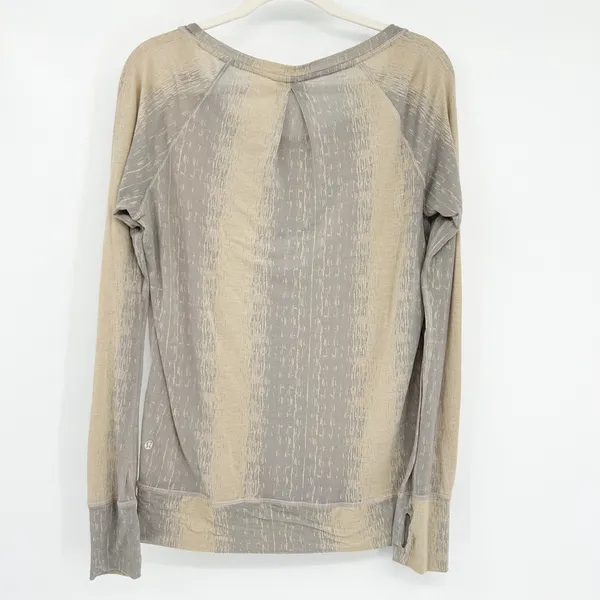 Lululemon Womens Salutation To Savasana Long Sleeve Lounge‎ Burnout Yoga Top - Image 8