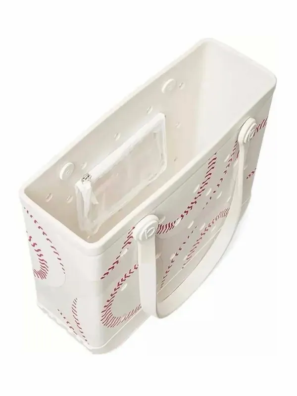 NWT Bogg Bag Bitty MVP Baseball Tote White Red Washable Sports Bag - Image 2