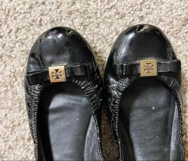 Tory Burch Eddie Bow Patent Leather Ballerina Flats - Image 8