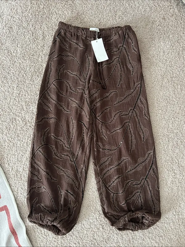 Zara sequin balloon pants. - Image 13