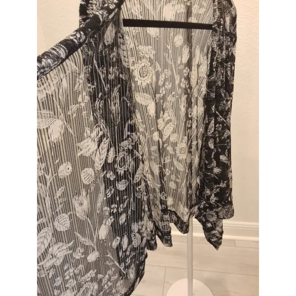 Papa Vancouver Vintage Long Sleeve Sheer Black And White Size M Womens - Image 3