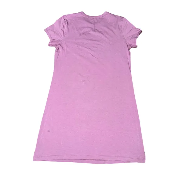 Lululemon Love Tee Dress Women 8 Pink Good Short Sleeve Mini A-Line - Image 4