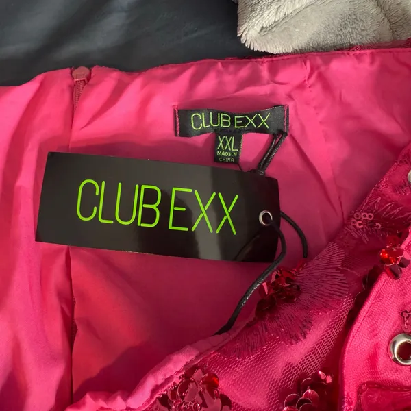 Dolls Kill CLub EXX Fire Alchemy Mini Skirt, Pink, XXL - Image 3