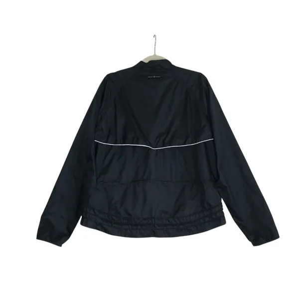 ARIAT Full Zip Packable Rain Jacket Women L Black Travel Timeles Everyday Sporty - Image 3