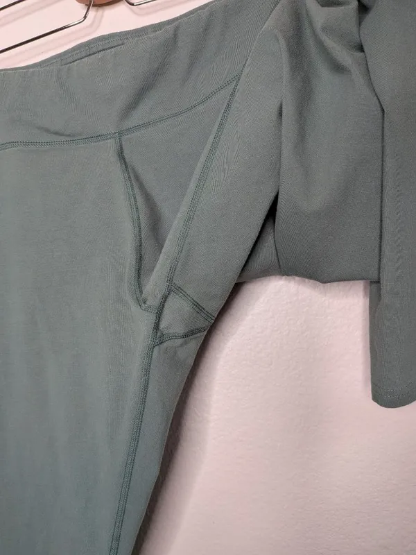 Pact Womens Organic Cotton Green Full-Length Leggings Size XL - Image 4