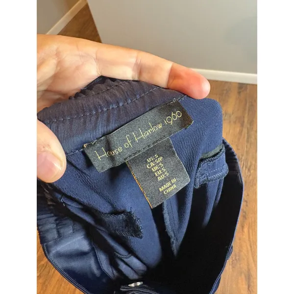 House of Harlow 1969 navy blue wide leg trouser pants - Image 4