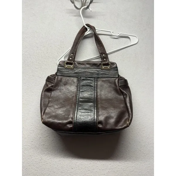 Kate Spade Rare Brown/Black Leather Turn Lock Shoulder Bag Purse With Dust Bag - Image 5
