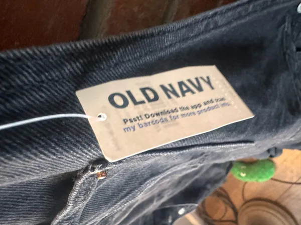 NWT Old Navy Black Denim Short Overalls - Image 2