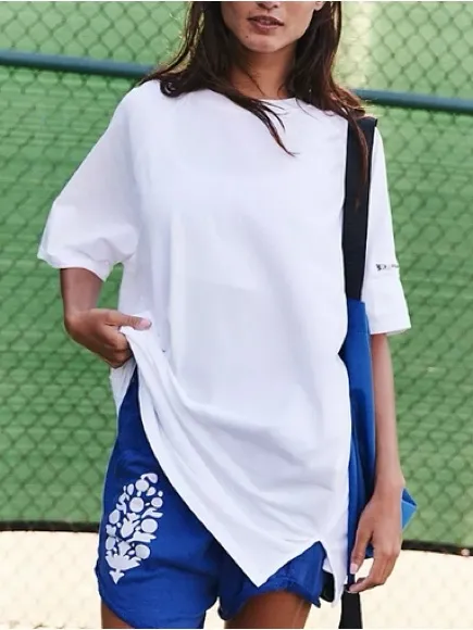 Free People Hot Shot Tunic Tee White - Image 2