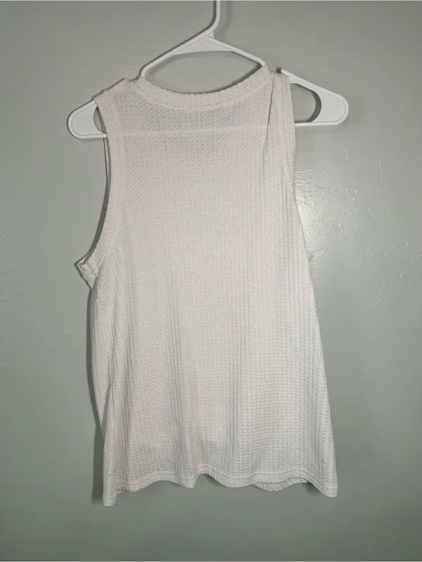 Miholl Ivory Knit Tank with Front Knot - Image 3