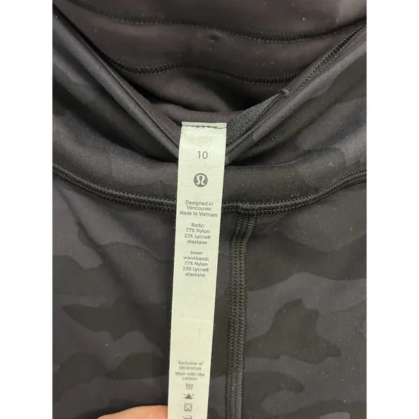 NEW Lululemon l High-Rise Tight 28 SIZE 10 Heritage 365 Camo Deep Coal Multi - Image 7