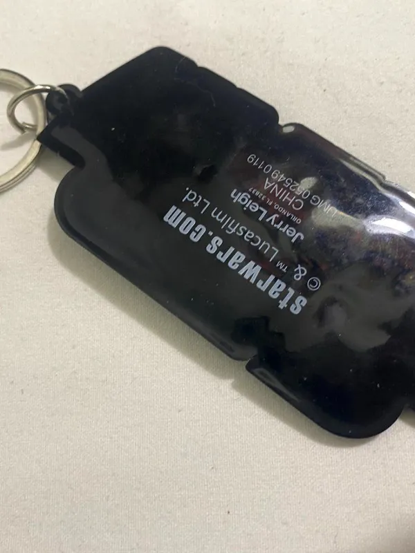 Star Wars Logo Keychain Rubber Yellow Black Lucasfilm Official Merchandise - Image 5