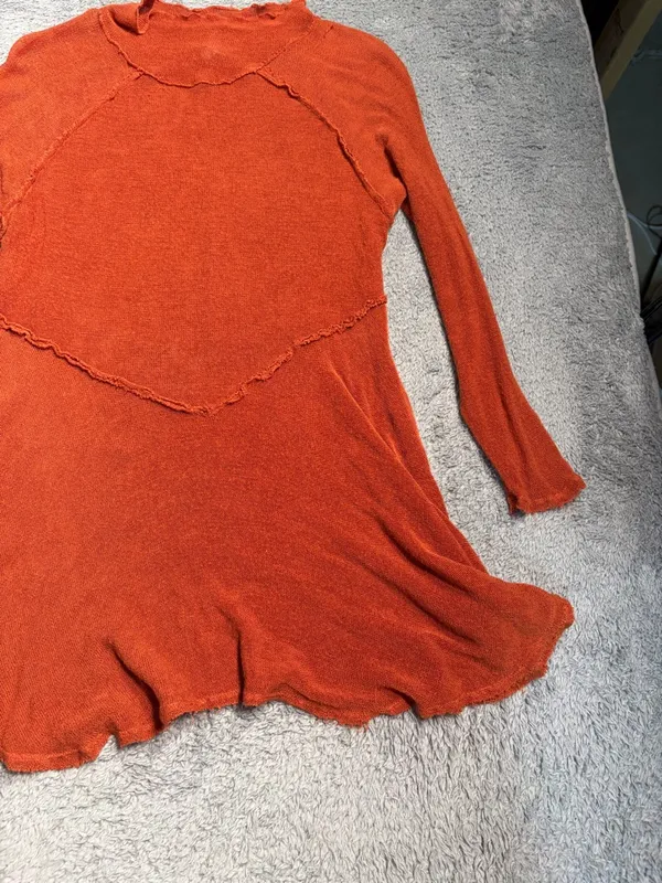 Free people intimately Rust Scoop Neck weekend layering Long Sleeve Top small - Image 4