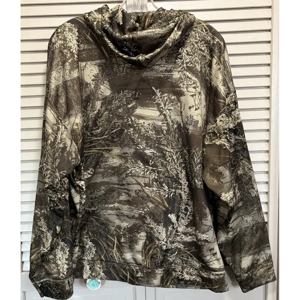Realtree Tan/Green Pullover Long‎ Sleeve Hoodie Logo Graphic Size XL Unisex - Image 5