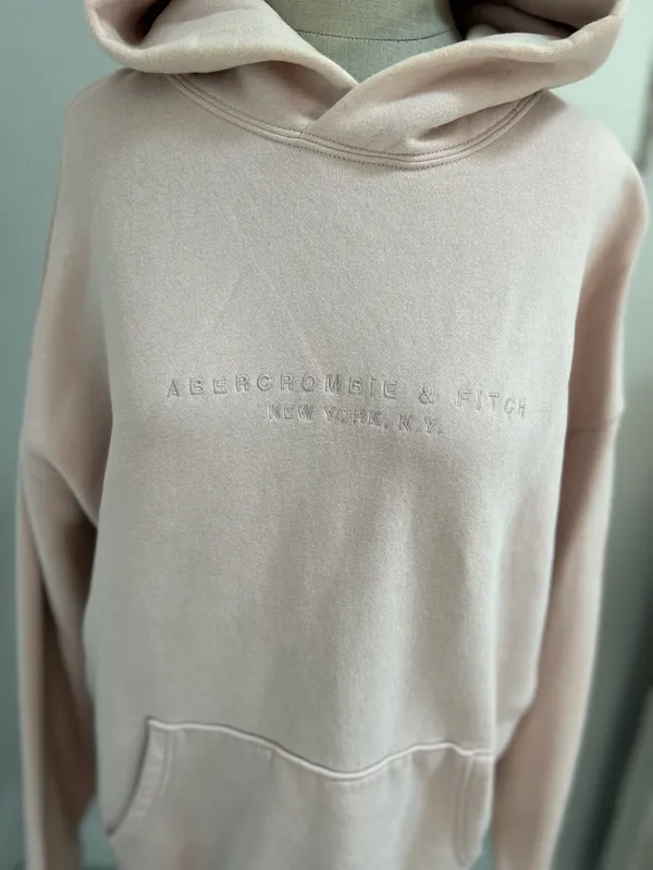 Abercrombie & Fitch Soft A&F Fleece Relaxed Hoodie in Light Pink - Image 2