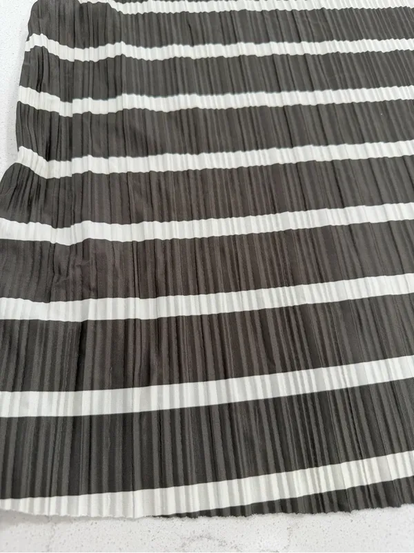 Sanctuary green and White Striped Pleated Crewneck Tank - Image 3