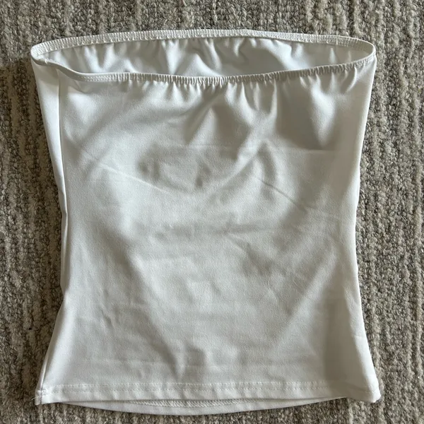 White SHEIN tube top - Image 2