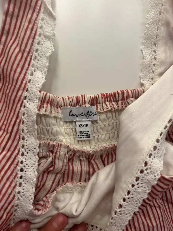& Other Stories red and white stripe top - Image 2