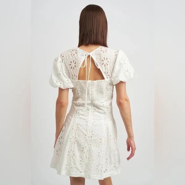 En Saison Adina Lace Mini Dress in White Size Small NWT - Image 8