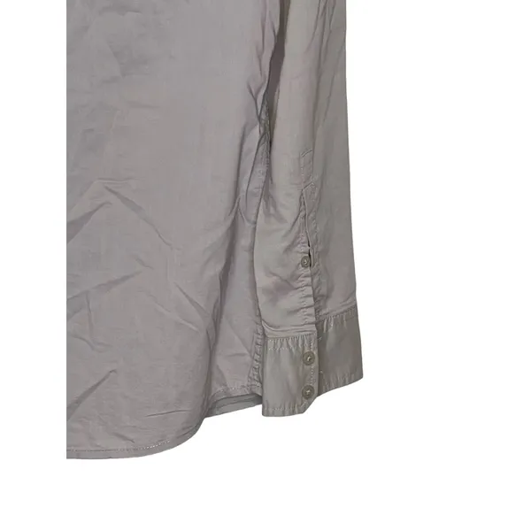 Gap Women's Shirt Button Up Collared Long Sleeve Top‎ Pocket Gray Size Small - Image 8