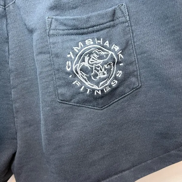 Gymshark Legacy Shorts Black Pull On Drawstring Terry Embroidered Logo Gym Small - Image 10
