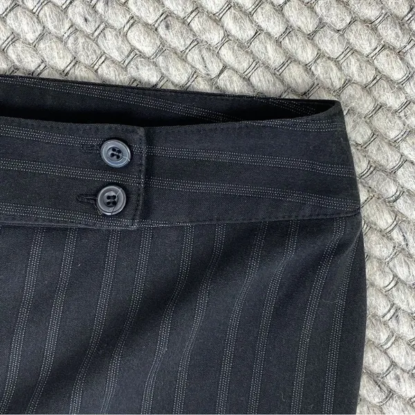 Style & Co Petite Striped Flat Front Straight Leg Trouser Pants Black‎ 10P - Image 4