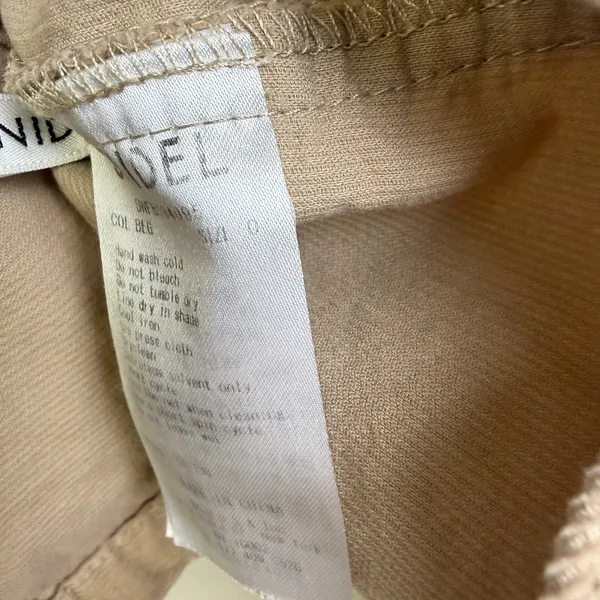Snidel Button Up Top Womens Size 0 Tan Corduroy Long Sleeve Tie Back Casual * - Image 9