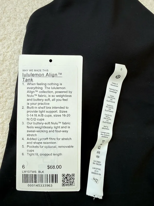Black Lululemon Align Tank - Image 2
