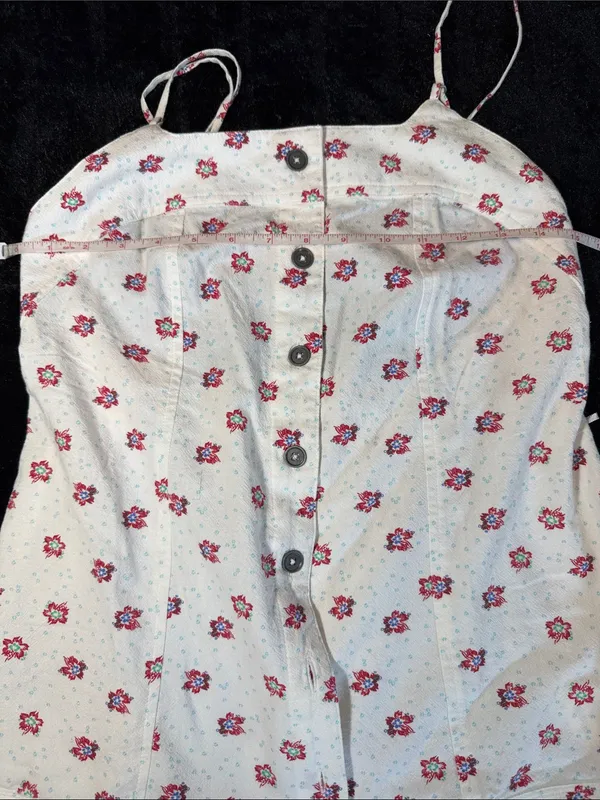 Free People Maddie Floral Print Sleeveless Top Cotton Square Neck Size XS NWOT - Image 12