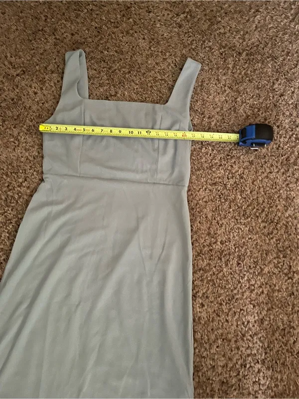Cupshe Dusty Blue Square Neck Maxi Dress - Image 9