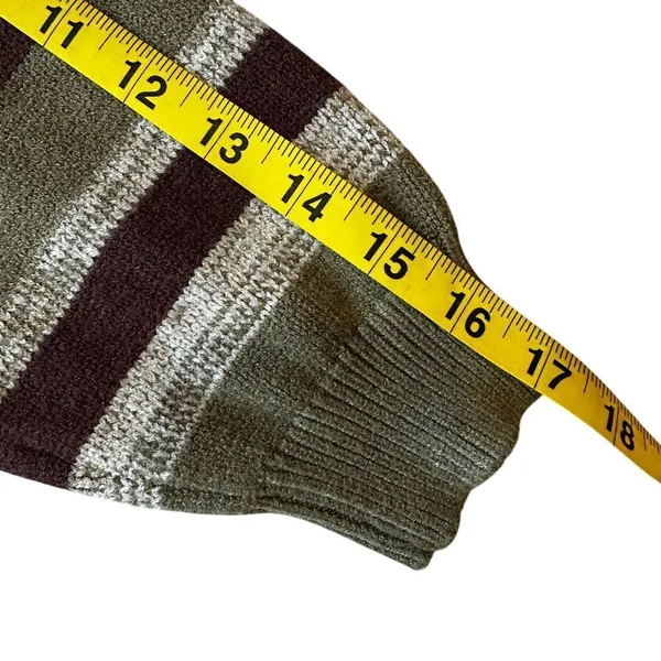 VTG Emmiol Womans Striped Crew Neck Knit Sweater‎ Small Pistachio Green Purple - Image 6