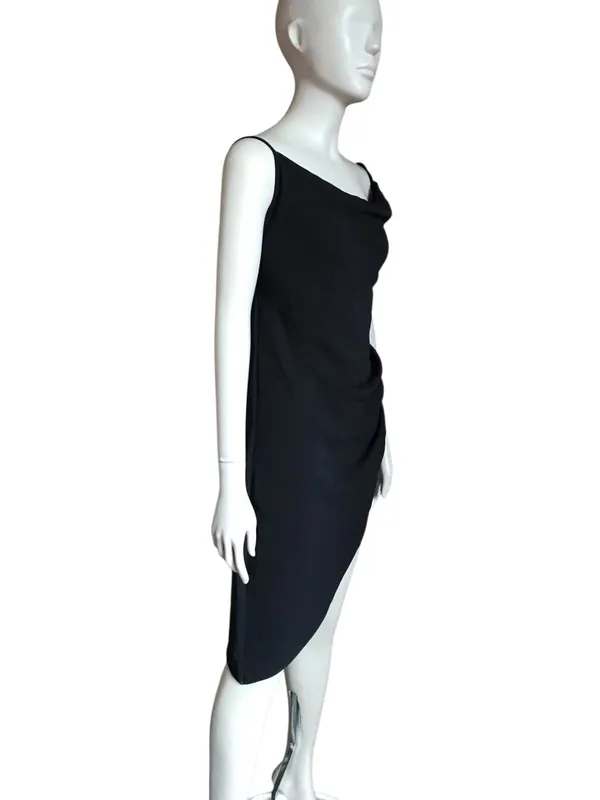 Amanda Uprichard Black Scoop Neck Dress - Image 4