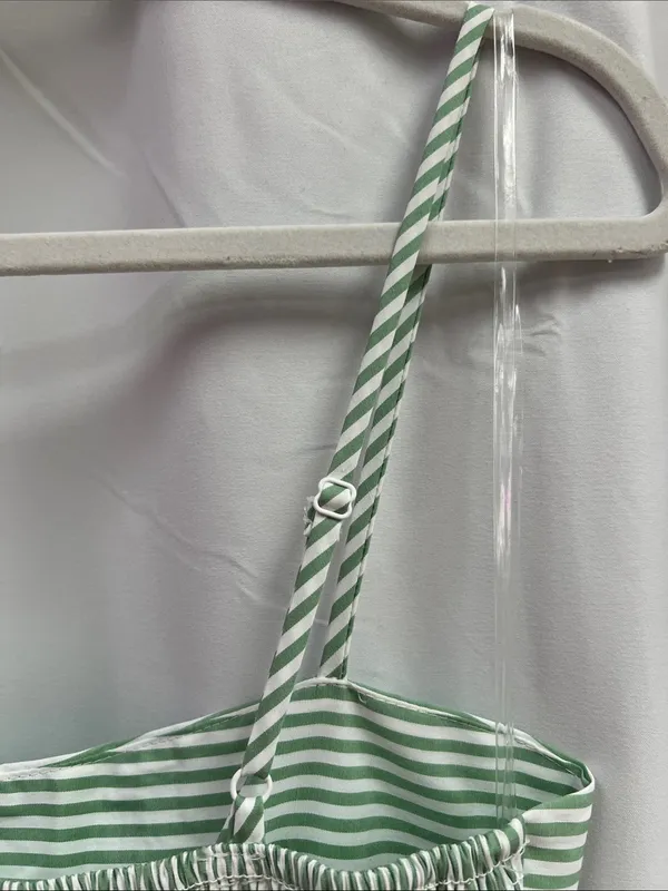 Striped Spaghetti Strap Dress Large - Image 6