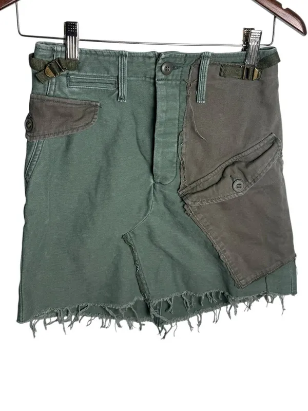 MOTHER The G.I. Jane Mini Skirt 24 Green - Image 3