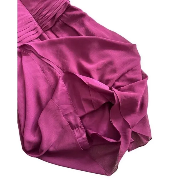 Davids Bridal Strapless Chiffon Ruffle Cocktail Dress Sangria Purple Size 4 - Image 5