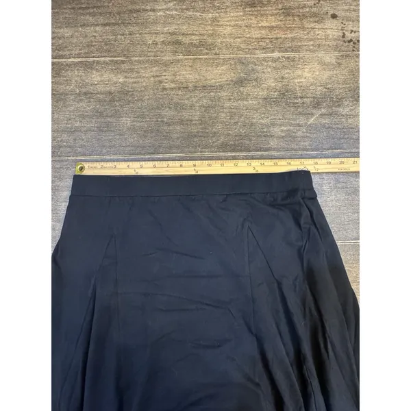 New Lauren Ralph Lauren Cotton Blend A-Line Maxi Skirt Size XL Black - Image 5