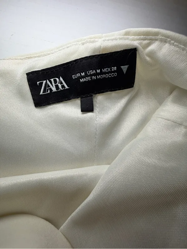 Zara Ivory Sleeveless Maxi Wrap Dress - Image 3