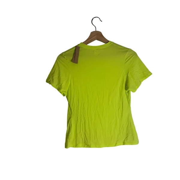 SKIMS Fits Everybody T-Shirt Women's Short Sleeve Daffodil Neon Yellow Size L - Image 3