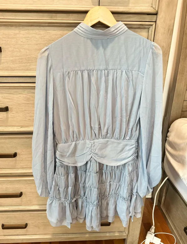 Light Blue Button Down Dress - Image 6
