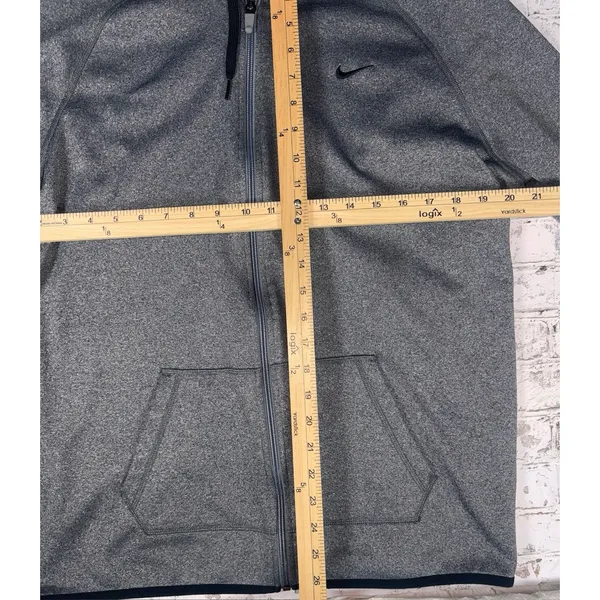 Nike All Time Full-Zip‎ Therma Training Hoodie Gray 683656-012 Women's XL - Image 4
