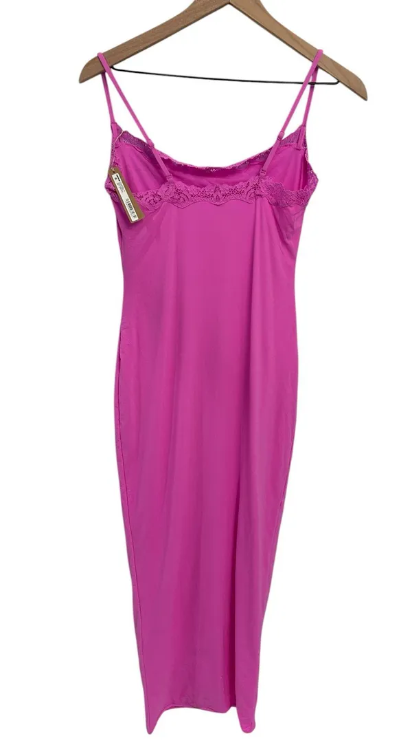 Skims Fits Everybody Long Sleep Dress Large Neon Orchid NWT Defective - Image 3