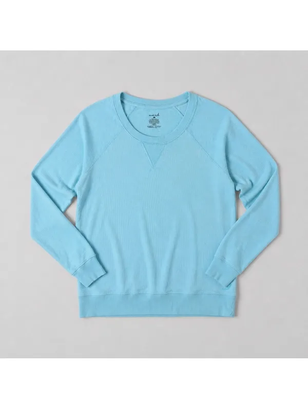 Exertek Women’s Small Light Blue Crewneck Sweatshirt Pullover Raglan Casual - Image 3
