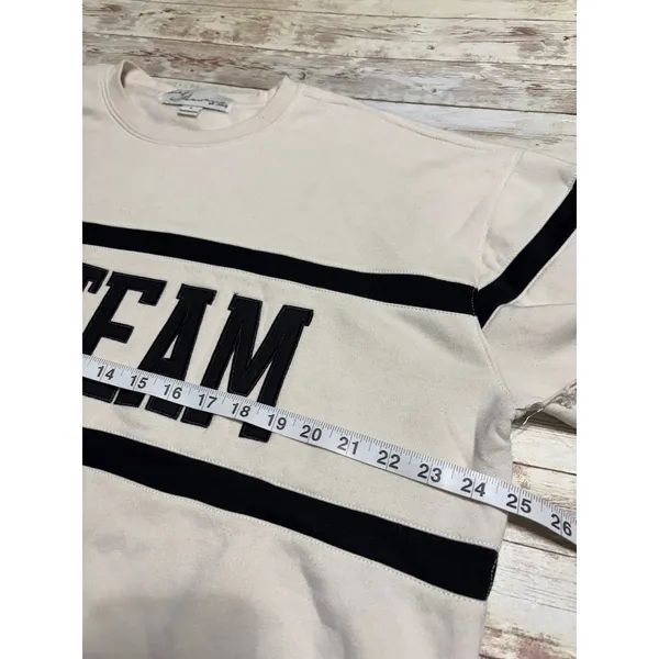 Vintage Havana "Go Team" Surf Wash Crewneck Sweatshirt Small Football Black NWT - Image 6