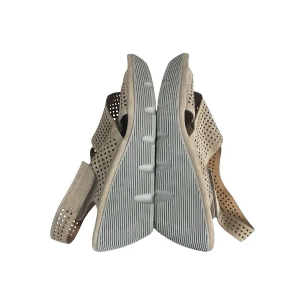 Clarks Artisan Clarene Award Women Brown Perforated Wedge Sandals 9M Summer - Image 5