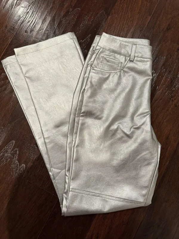 Metallic Jeans Silver Size M - Image 4