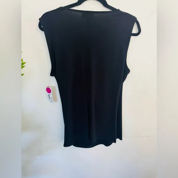 BOLD elements Black Drape Front Blouse - Image 3