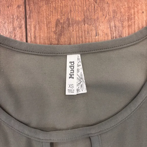 MUDD Army Green Soft Stretchy Flow Sleeveless Comfy Mini Midi Dress Size XS - Image 3