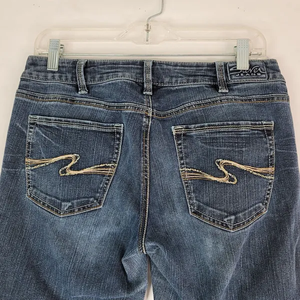 Silver Jeans Womens 32x31.5 ‎ Aiko Bootcut Flare Stretch Distressed Destroyed - Image 3